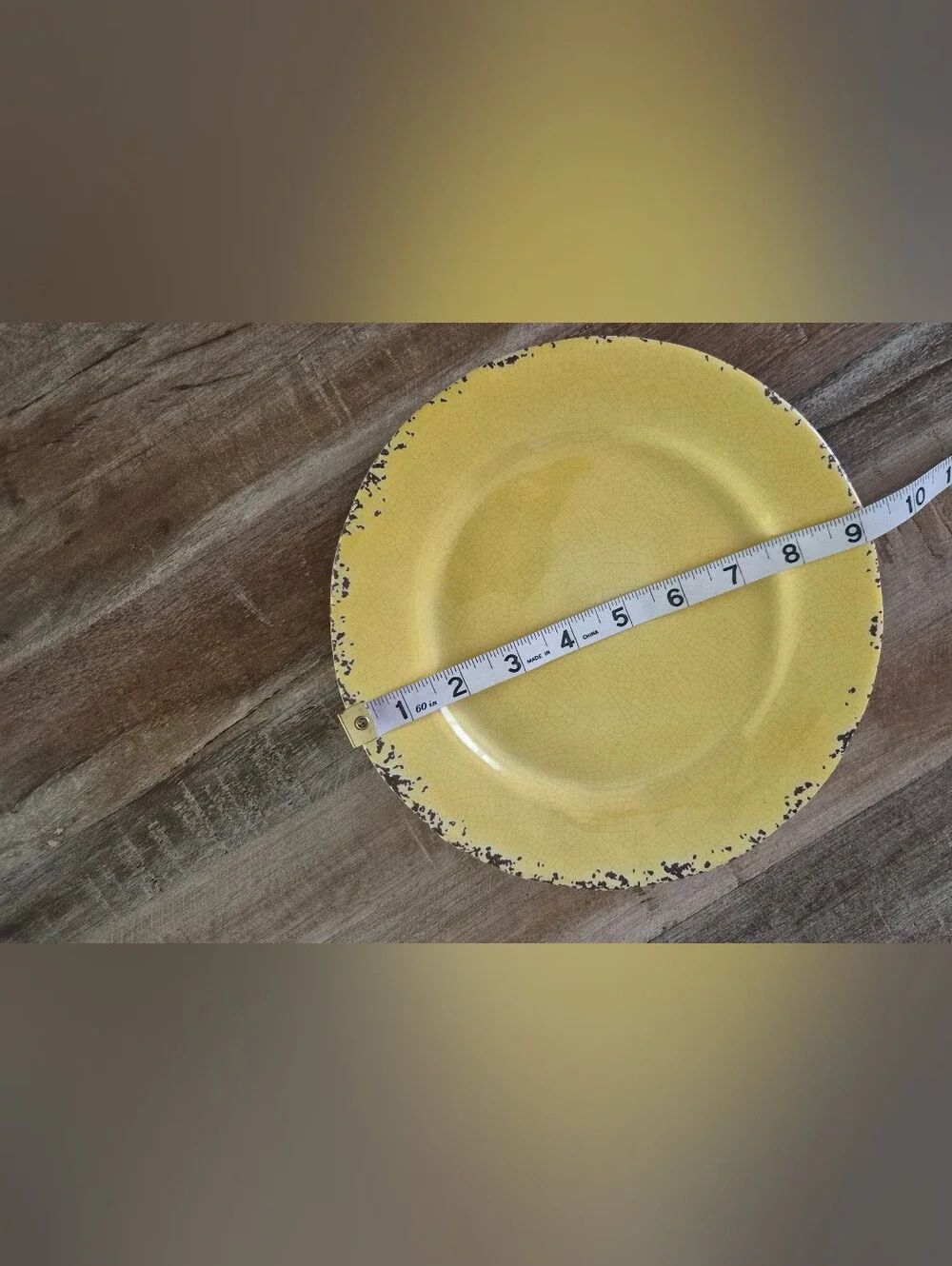 Il Mulino New York Melamine Yellow Rustic Salad Plates - Set of 4/2 sets availab